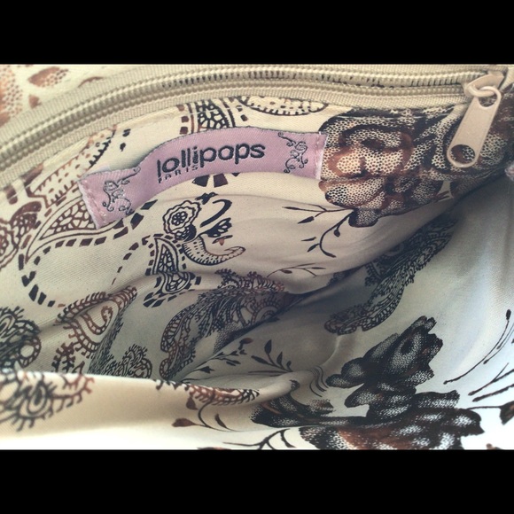 Lollipops Paris Clutch Accessory Top Zip Beaded and Sequin Pouch - Picture 9 of 9